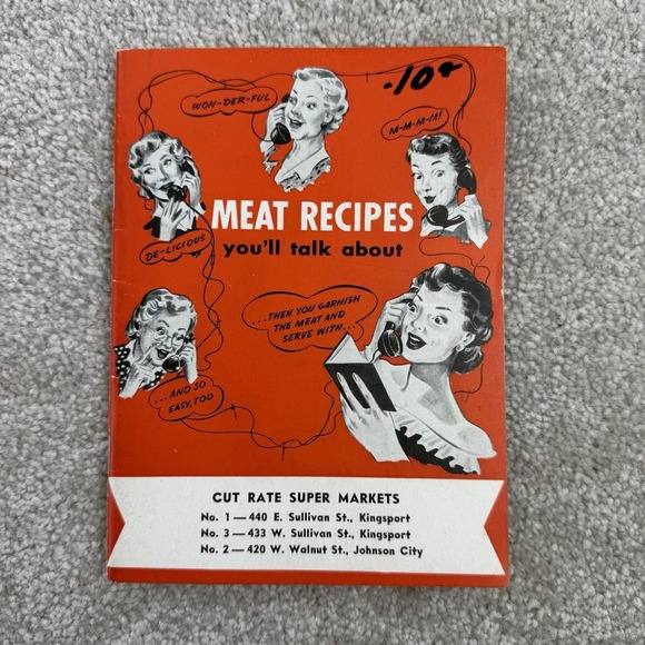 Other - Vintage‎ 1950s MEAT RECIPES You'll Talk About! Booklet Kingsport Johnson City